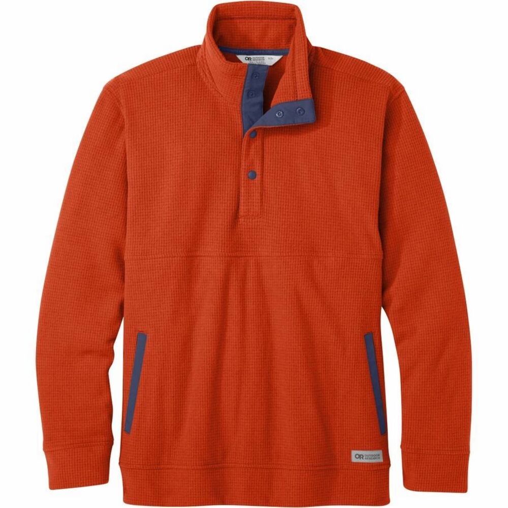 Outdoor Research Men’s Fleece Pullover Trail Mix Snap Orange‎ Large